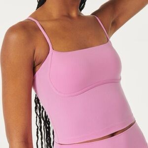 Pink underbust cami workout top Hollister Gilly Hicks